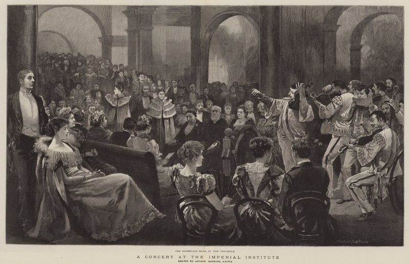 Een concert in het Imperial Institute door Arthur Hopkins