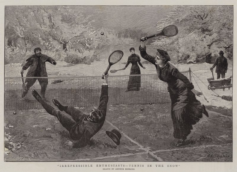Onstuitbare Enthousiastelingen, Tennis in de Sneeuw door Arthur Hopkins