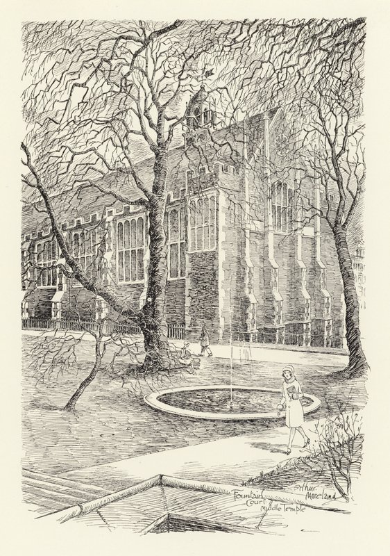 Fountain Court, Middle Temple door Arthur Moreland