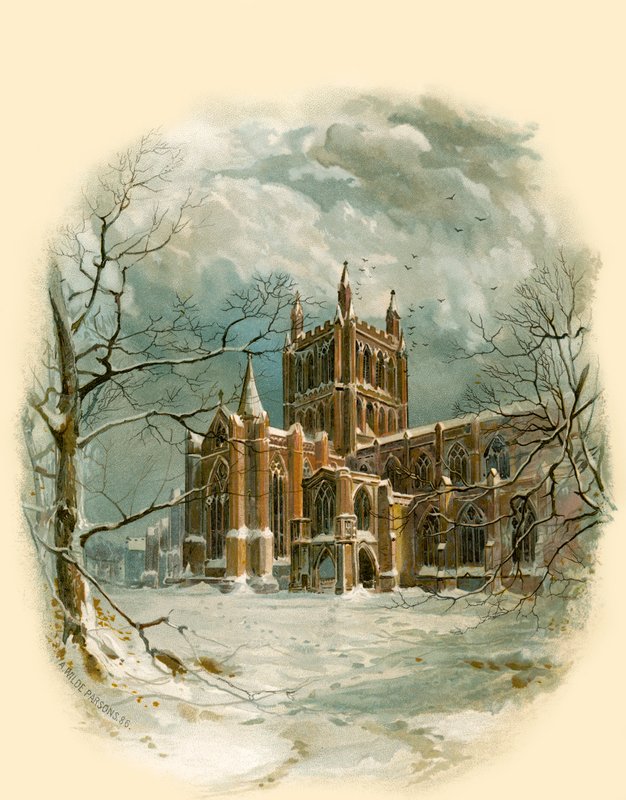 Hereford Cathedral, Noordwest door Arthur Wilde Parsons