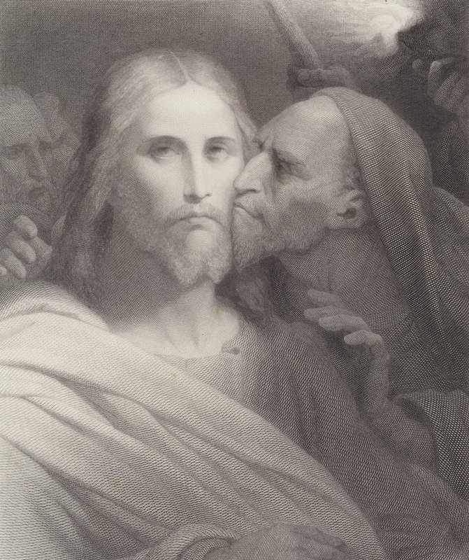 De kus van Judas door Ary Scheffer