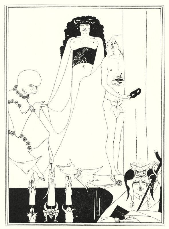 Enter Herodias (gravure) door Aubrey (after) Beardsley
