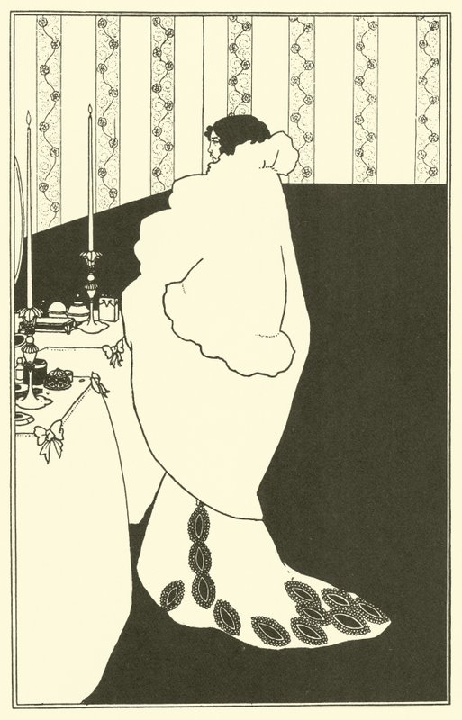 La Dame aux Camelias (lithografie) door Aubrey (after) Beardsley