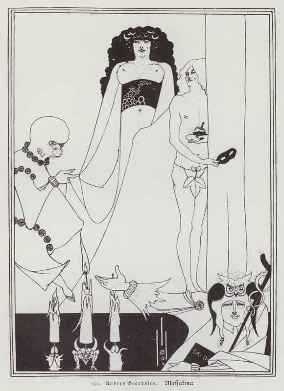 Messalina door Aubrey (after) Beardsley