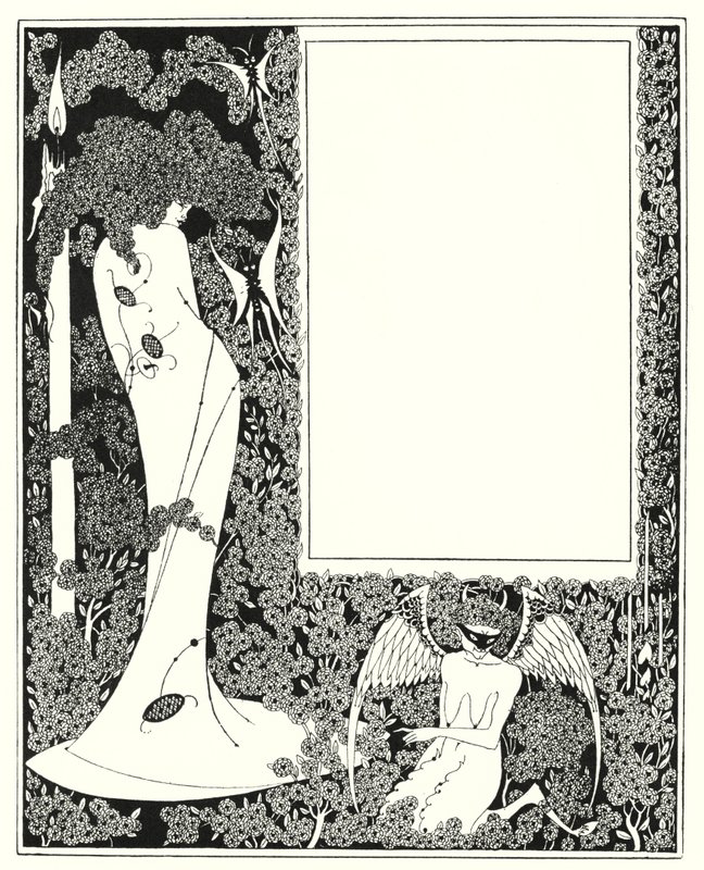 Inhoudsrandontwerp door Aubrey Beardsley