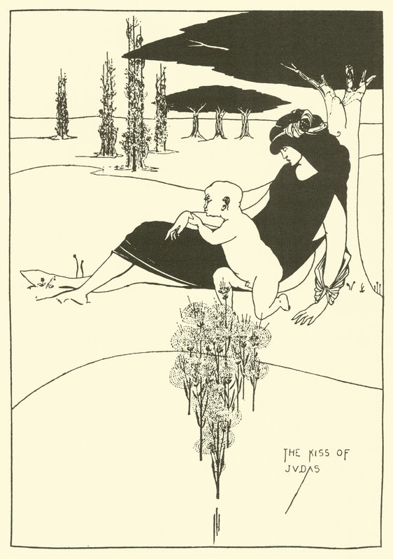 De kus van Judas door Aubrey Beardsley