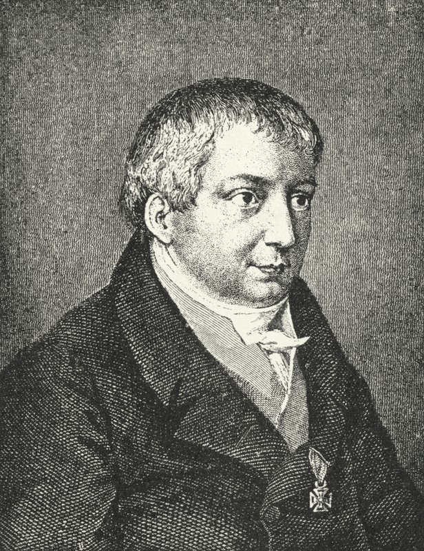 Friedrich Schlegel, Duitse dichter (gravure) door Augusta von Buttlar