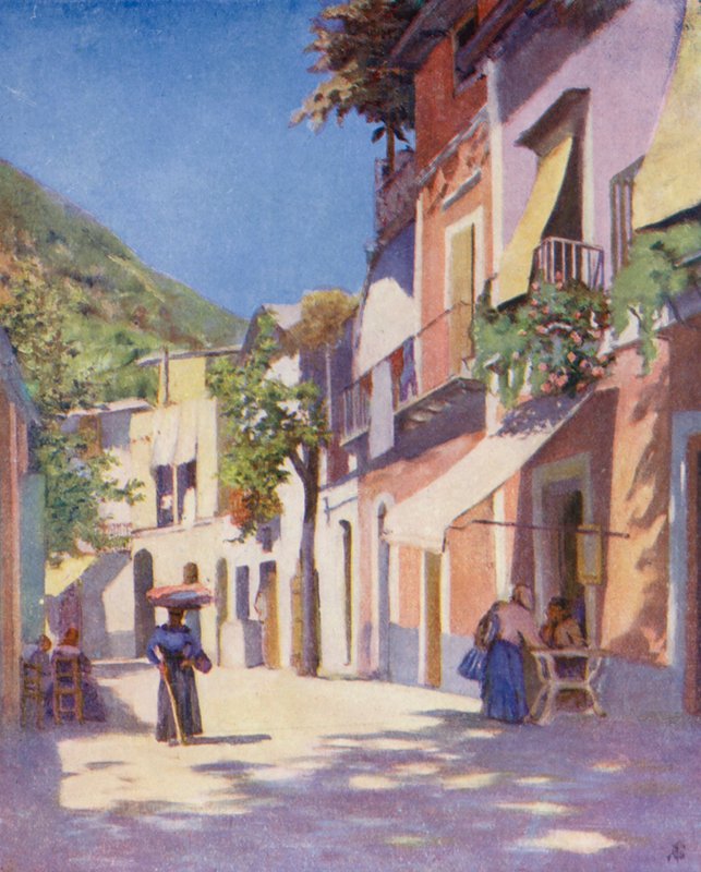 Straat in Casamicciola, Ischia door Augustine Fitzgerald