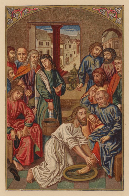 Jesus wast de voeten van de discipelen door Austrian School