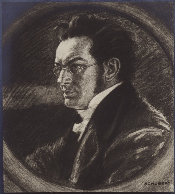 Portret van Franz Schubert door Austrian School