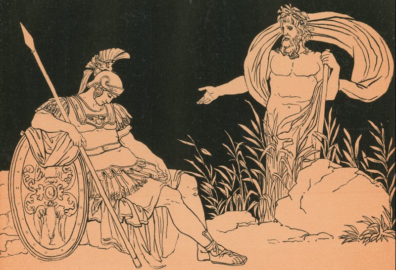 Aeneas en Tiber door Bartolomeo Pinelli