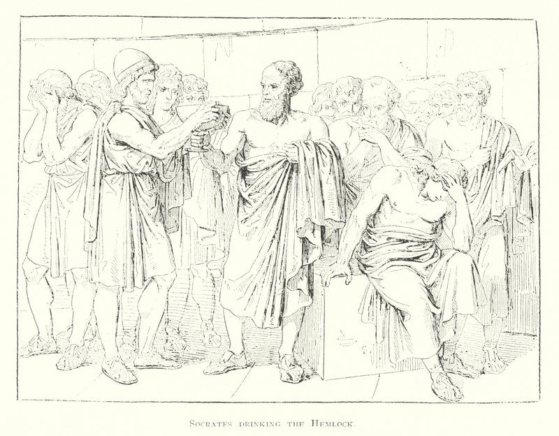 Socrates drinkt de Gifbeker door Bartolomeo Pinelli