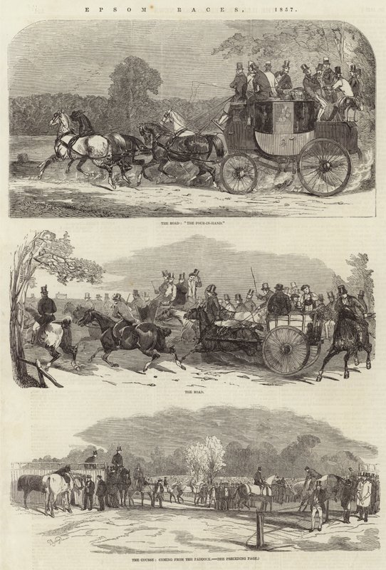 Epsom Races, 1857 door Benjamin Herring