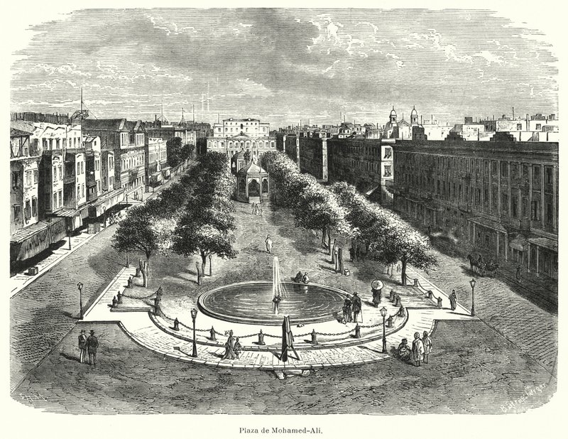 Mohammed Ali Plein, Alexandrië, Egypte door Bruno Heinrich Strassberger