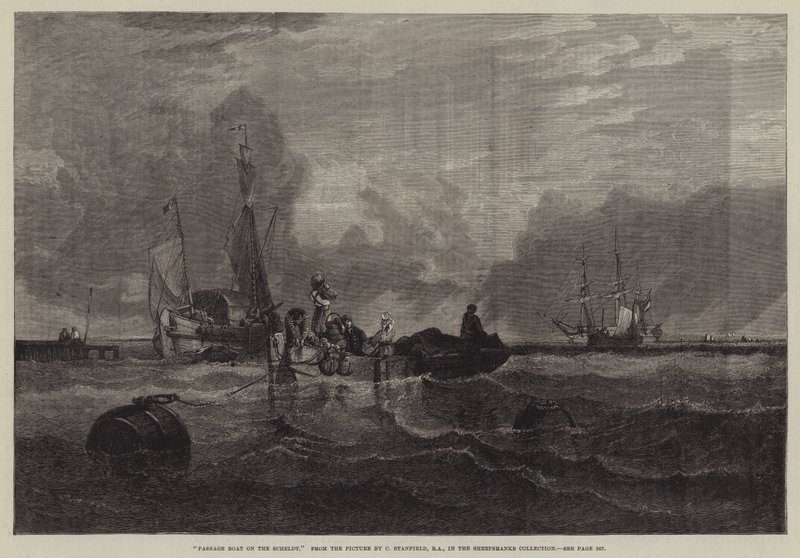 Passageboot op de Schelde door C. Stanfield