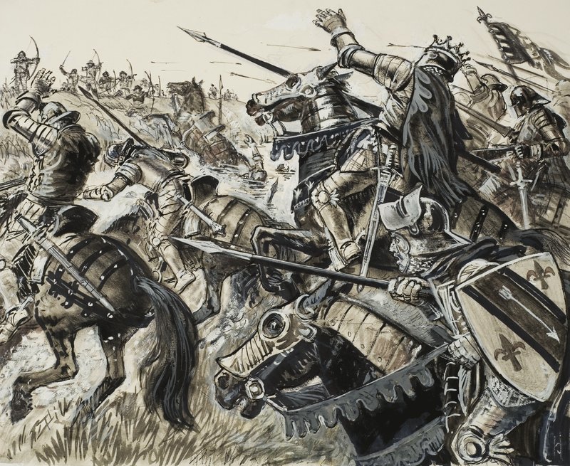 Fransen tegen Vlamingen in 1302 door C.L. Doughty