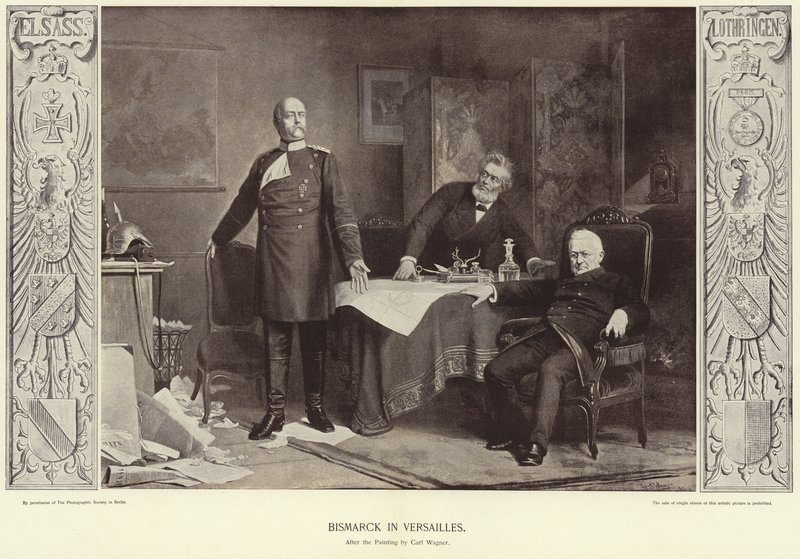 Bismarck in Versailles door Carl Ernst Ludwig Wagner