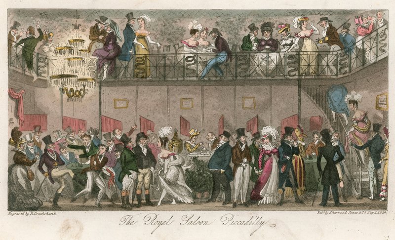 De Koninklijke Salon, Piccadilly door Carl Georg Adolph Hasenpflug