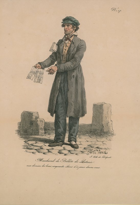 Loterijverkopers door Carle Vernet