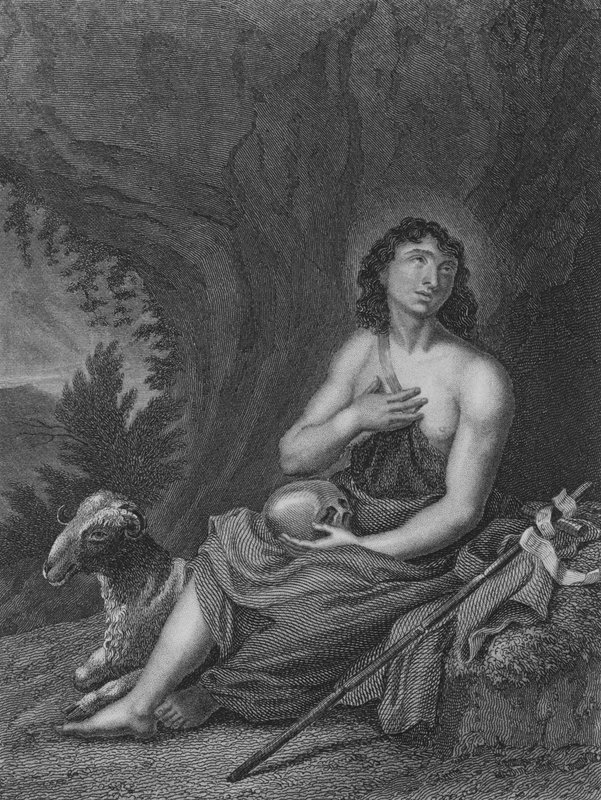 Sint Jan in de Wildernis door Carlo Cignani