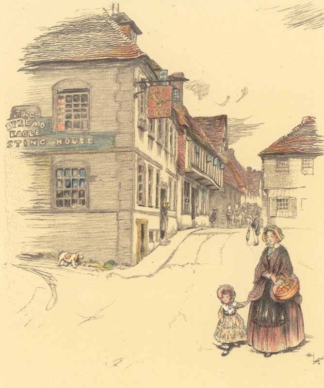 The Spread Eagle, Midhurst door Cecil Charles Windsor Aldin