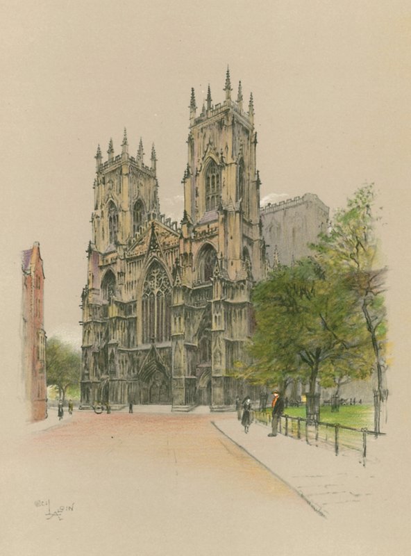 York Minster door Cecil Charles Windsor Aldin