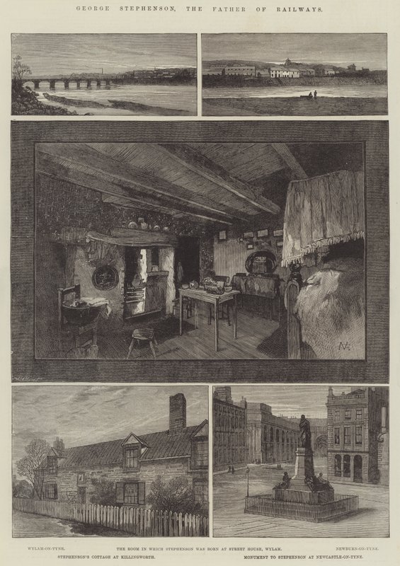 George Stephenson, de Vader van de Spoorwegen door Charles Auguste Loye
