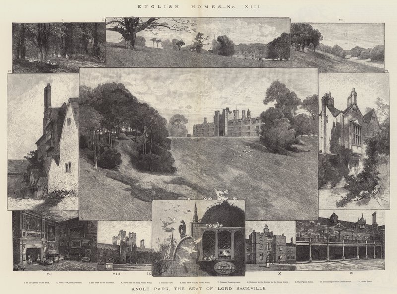 Knole Park, de zetel van Lord Sackville door Charles Auguste Loye