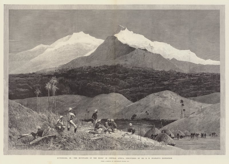Ruwenzori, of De Bergen van de Maan, in Centraal-Afrika, ontdekt door de Expeditie van de Heer H M Stanley door Charles Auguste Loye