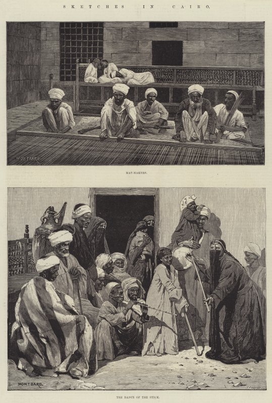 Schetsen in Caïro door Charles Auguste Loye