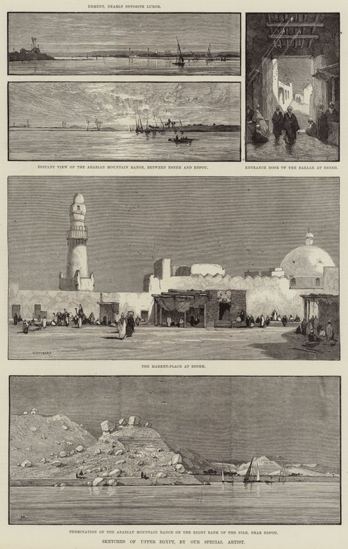 Schetsen van Opper-Egypte door Charles Auguste Loye