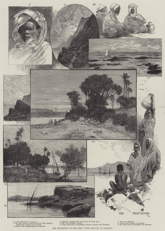 De Expeditie op de Nijl, van Assouan naar Korosko door Charles Auguste Loye