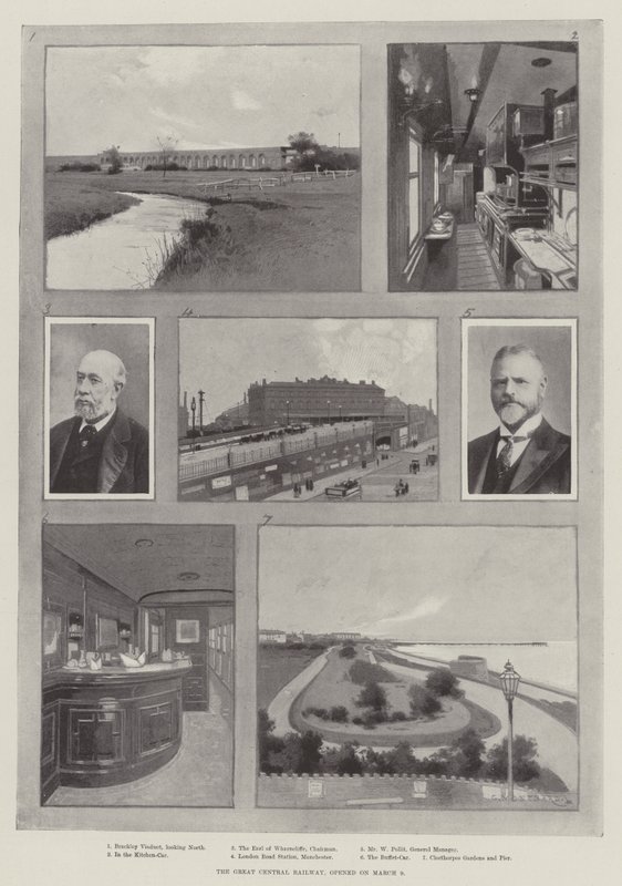 De Great Central Railway, geopend op 9 maart door Charles Auguste Loye