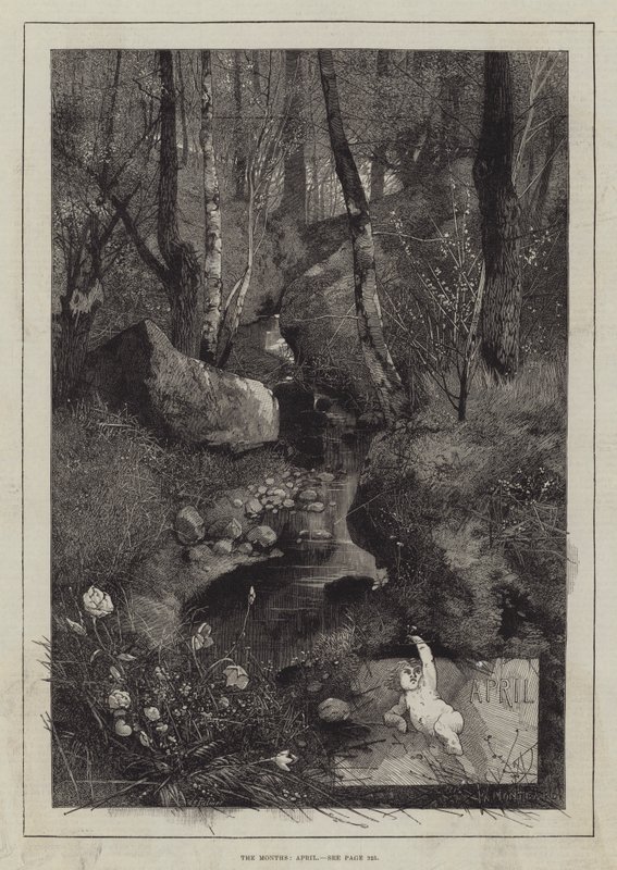 De Maanden, April door Charles Auguste Loye
