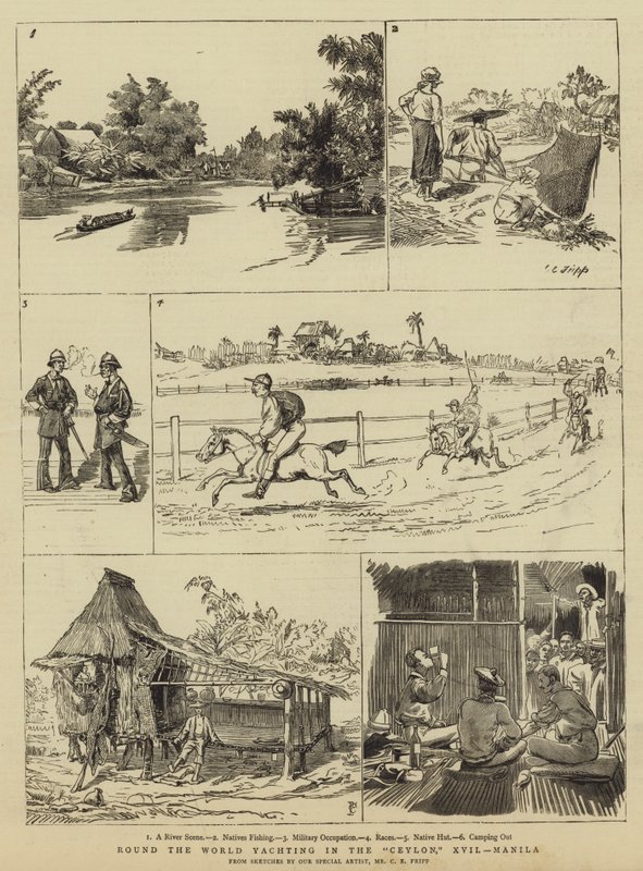 Wereldreis zeilen in de Ceylon, XVII, Manila door Charles Edwin Fripp