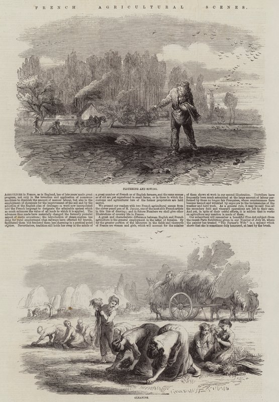 Franse landbouwscènes door Charles Emile Jacque