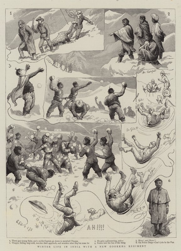 Winterleven in India met een nieuw Goorkha-regiment door Charles J. Staniland