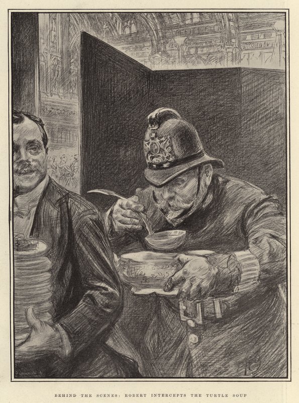 Achter de Schermen, Robert onderschept de Schildpadsoep door Charles Paul Renouard