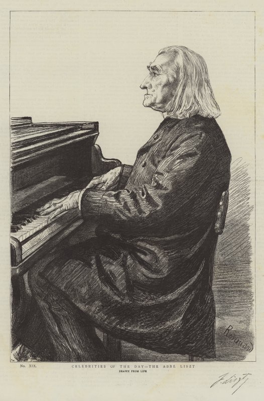Beroemdheden van de Dag, de Abt Liszt door Charles Paul Renouard
