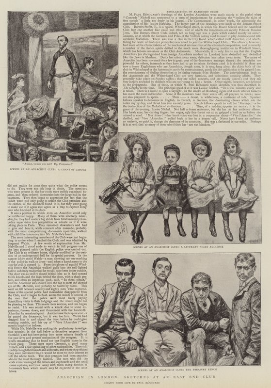 In Londen, schetsen in een East End Club door Charles Paul Renouard