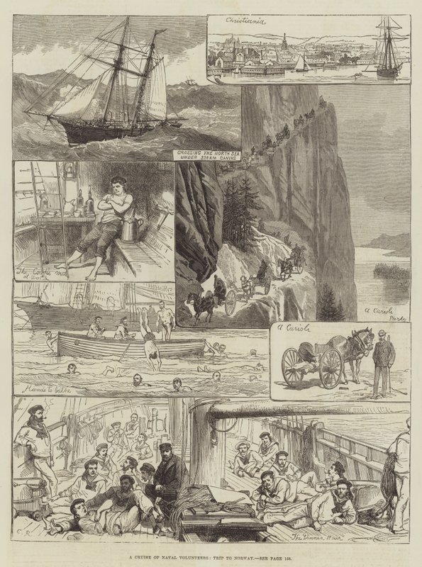 Een cruise van marinevrijwilligers, reis naar Noorwegen door Sir John Charles Robinson