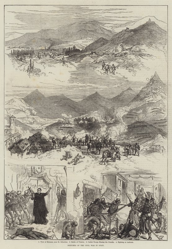 Schetsen van de Burgeroorlog in Spanje door Sir John Charles Robinson