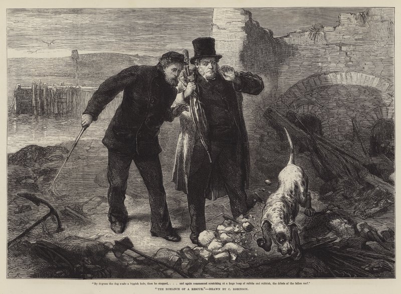 De romantiek van een redding door Sir John Charles Robinson