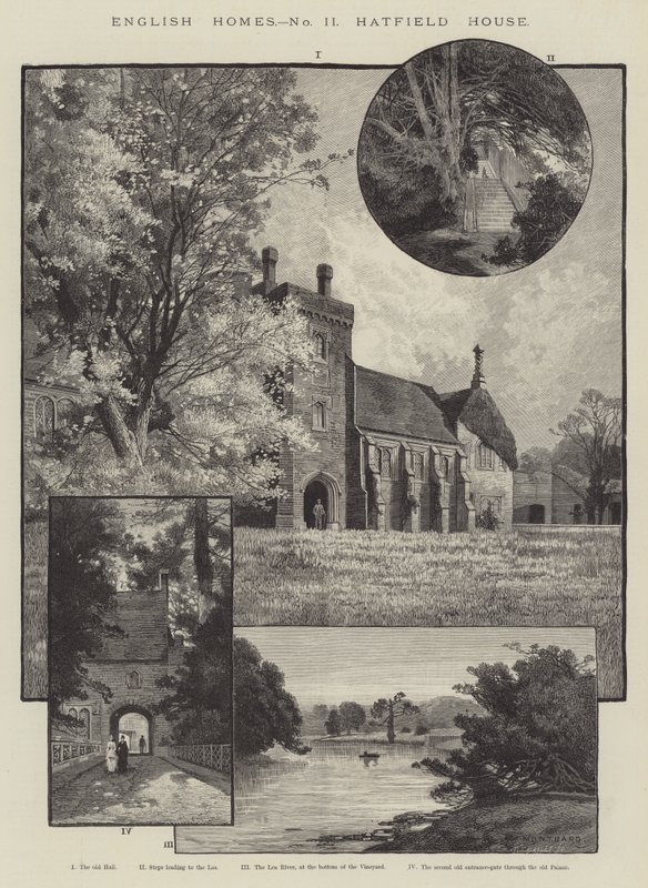 Engelse huizen, Hatfield House door Charles Auguste Loye