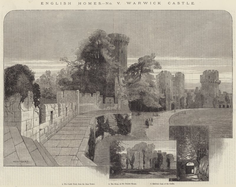 Engelse huizen, Warwick Castle door Charles Auguste Loye