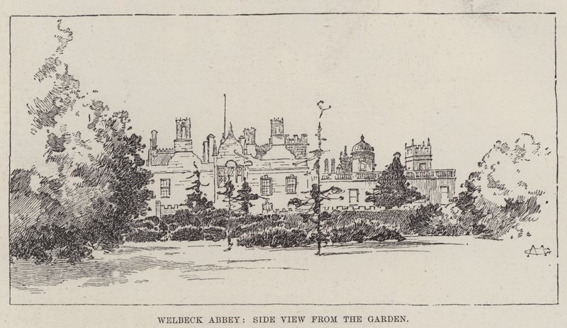 Engelse huizen, Welbeck Abbey door Charles Auguste Loye
