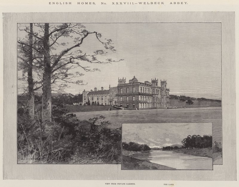 Engelse huizen, Welbeck Abbey door Charles Auguste Loye