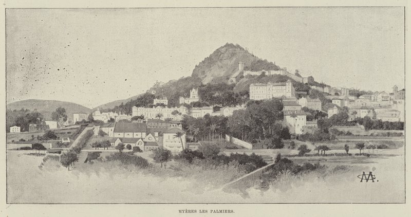 Hyeres les Palmiers door Charles Auguste Loye