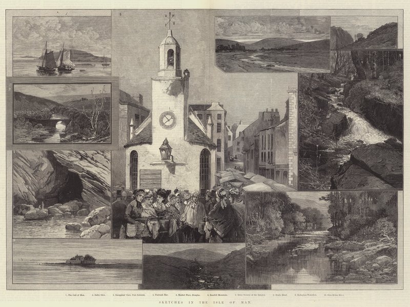 Schetsen op het Eiland Man door Charles Auguste Loye