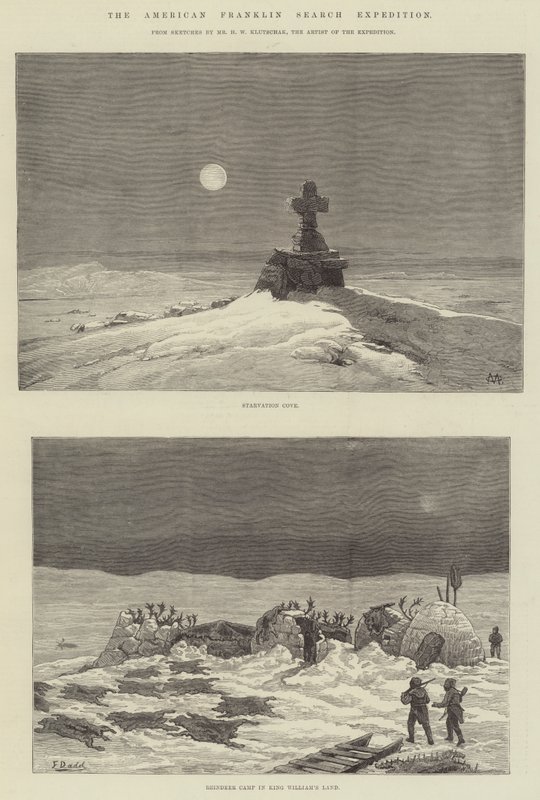 De Amerikaanse Franklin Zoekexpeditie door Charles Auguste Loye